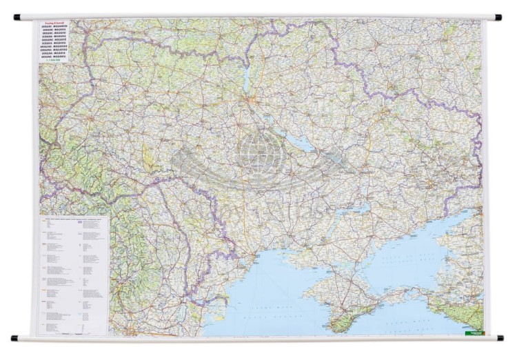 Ukraina i Mołdawia. Mapa ścienna drogowa wydawnictwa Freytag & Berndt