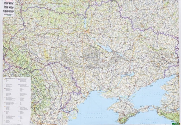 Ukraina i Mołdawia. Arkusz mapy drogowej wydawnictwa Freytag & Berndt