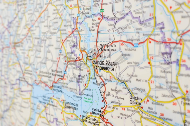 Ukraina i Mołdawia. Arkusz mapy drogowej wydawnictwa Freytag & Berndt. Fragment 6