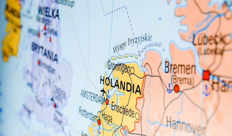 Europa 1:4 000 000. Mapa ścienna polityczna wydawnictwa Meridian. Fragment 5