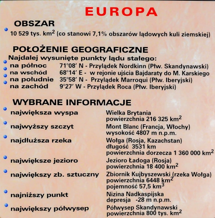 Europa 1:4 000 000. Mapa ścienna polityczna wydawnictwa Meridian. Fragment 7