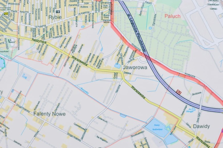 Warszawa 1:22 500. Mapa w wersji do wpinania. Producent: Jokart. Fragment 1