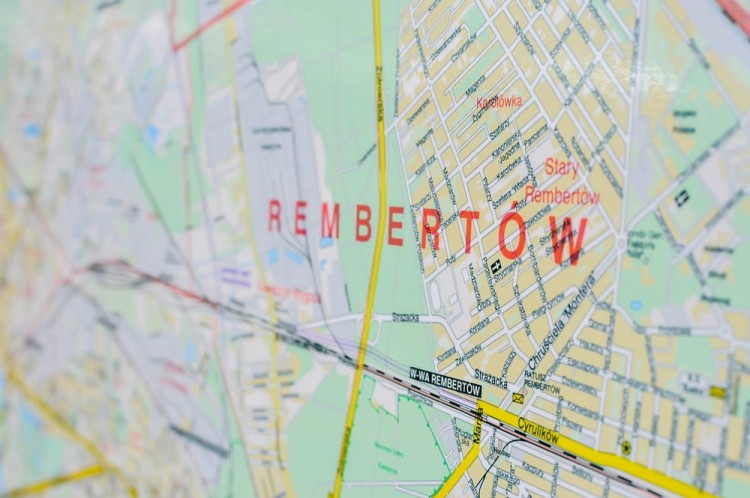 Warszawa 1:22 500. Mapa w wersji do wpinania. Producent: Jokart. Fragment 6