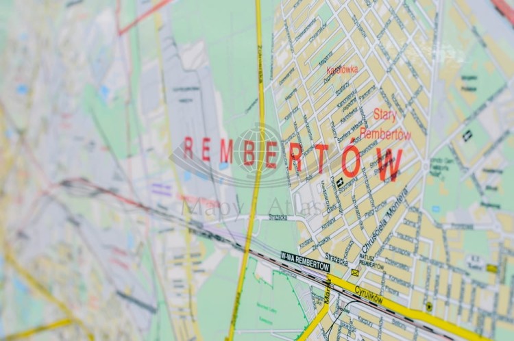 Warszawa 1:22 500. Mapa w wersji magnetycznej. Producent: Jokart. Fragment 6