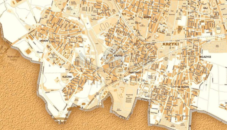 Wrocław. Mapa ścienna stylizowana. Fragment 5