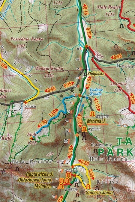 Tatry Zachodnie. Mapa turystyczna 1096 wydawnictwa Shocart. Fragment 1