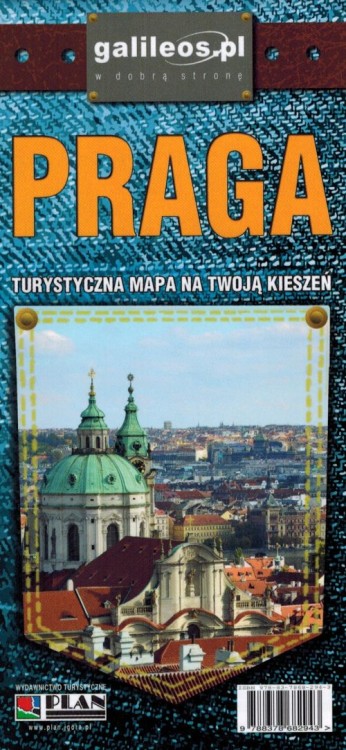 Praga. Kieszonkowa, laminowana mapa turystyczna wydawnictwa Galileos. Okładka