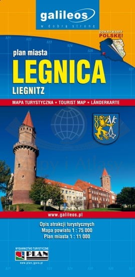 Legnica / Powiat legnicki. Plan miasta / Mapa turystyczna. Galileos