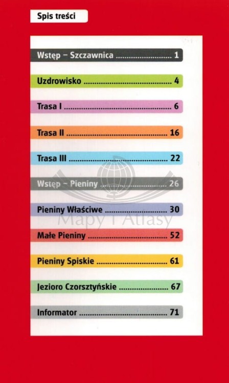 Szczawnica i Pieniny. Przewodnik z mapami wydawnictwa Gauss. Spis treści