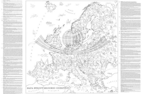 Europa. Kolorowanka XXL. Mapa Młodego Odkrywcy