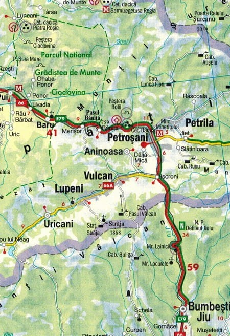 Rumunia i Mołdawia 1:500 000. Mapa samochodowo-turystyczna wydawnictwa Freytag & Berndt. Fragment 2
