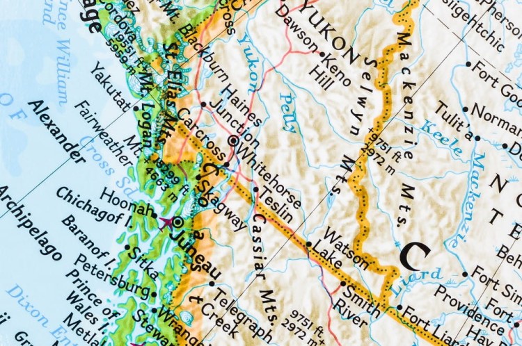 Ameryka Północna i Południowa 1:19 100 000. Mapa ścienna polityczna wydawnictwa National Geographic. Fragment 11