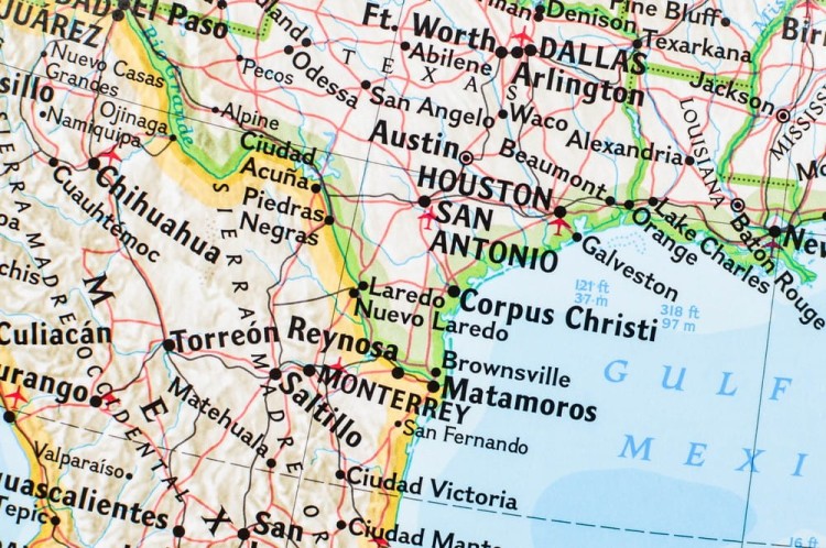 Ameryka Północna i Południowa 1:19 100 000. Mapa ścienna polityczna wydawnictwa National Geographic. Fragment 3