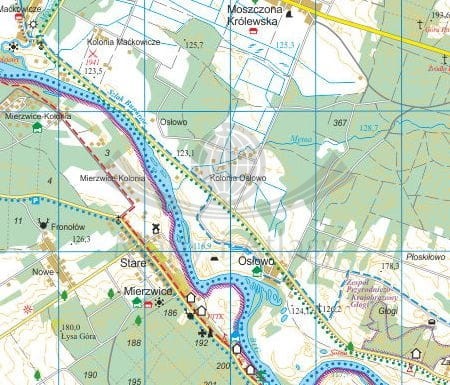 Podlaski Przełom Bugu. Laminowana mapa turystyczna wydawnictwa Agencja TD. Fragment