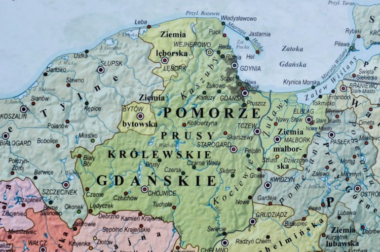 Polska. Regiony historyczne / Poczet królów i książąt polskich. Mapa ścienna. Fragment 8