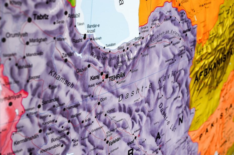 Bliski Wschód. Mapa ścienna polityczna wydawnictwa Maps International. Fragment 8