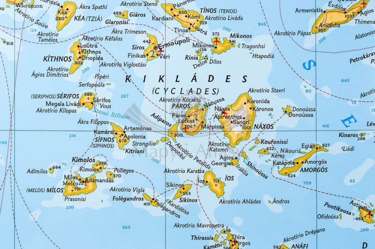 Grecja 1:1 491 000. Mapa w wersji magnetycznej. Wydawnictwo: National Geographic. Fragment 4