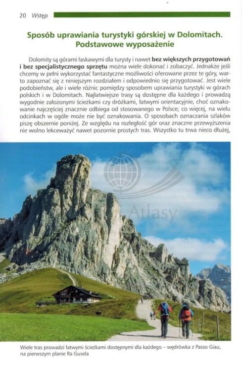 Dolomity. Tom I. Wschód. Przewodnik autorstwa Dariusza Tkaczyka. Przykładowa strona 1