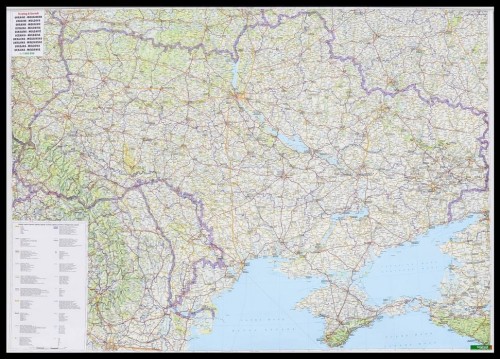 Ukraina, Mołdawia. Mapa drogowa w wersji do wpinania. Producent: Freytag & Berndt. Całość