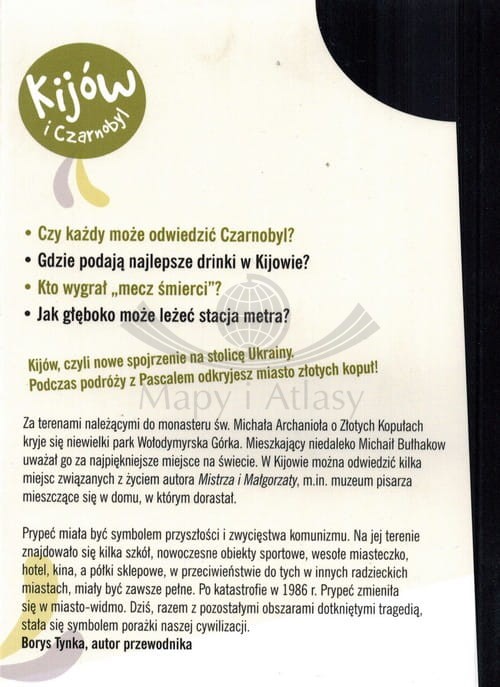 Kijów i Czarnobyl. Przewodnik Lajt wydawnictwa Pascal. Okładka tył