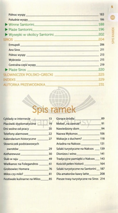 Cyklady. Przewodnik wydawnictwa Bezdroża. Spis treści 3