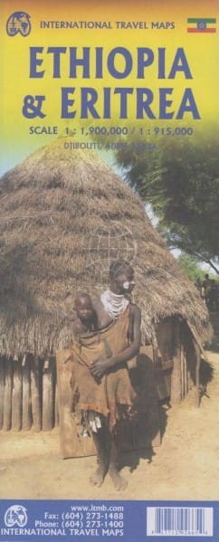 Etiopia i Erytrea. Mapa samochodowo-turystyczna wydawnictwa ITMB. Okładka - przód