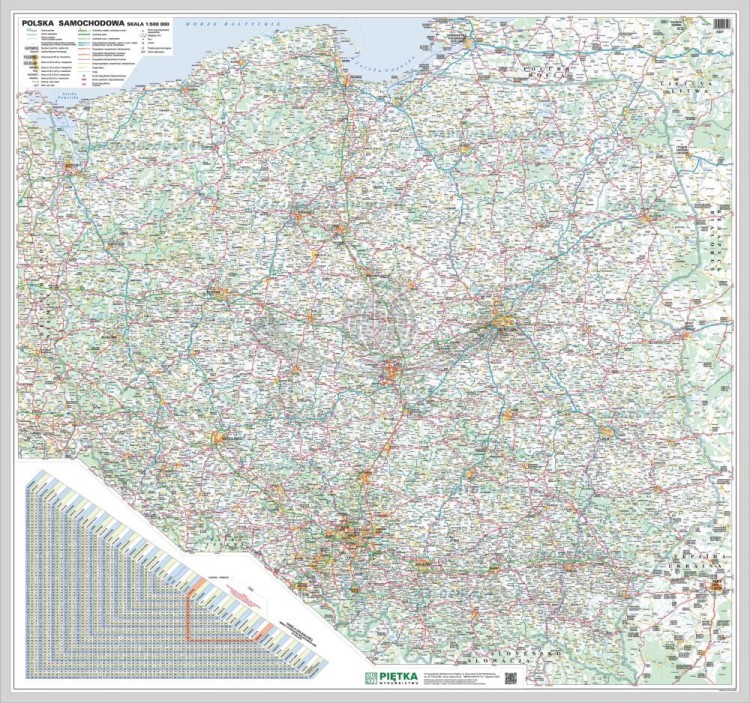 Polska 1:500 000. Mapa samochodowa magnetyczna wydawnictwa Piętka