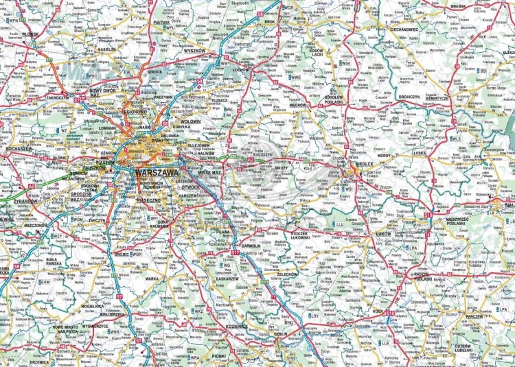 Polska 1:500 000. Mapa samochodowa magnetyczna wydawnictwa Piętka. Fragment 2