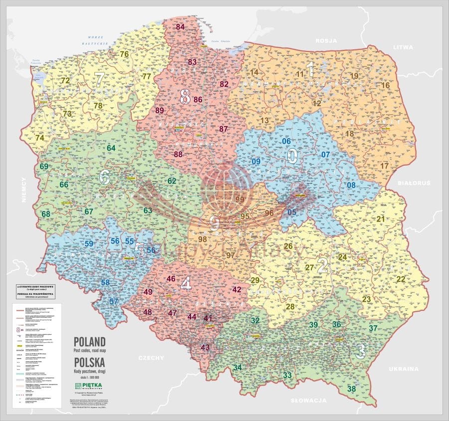 Polska 1:500 000. Mapa kodowa magnetyczna