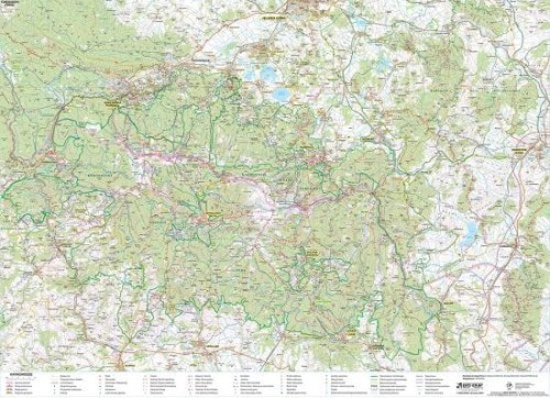 Karkonosze. Mapa ścienna turystyczna w formie tapety XL wydawnictwa EKO-GRAF