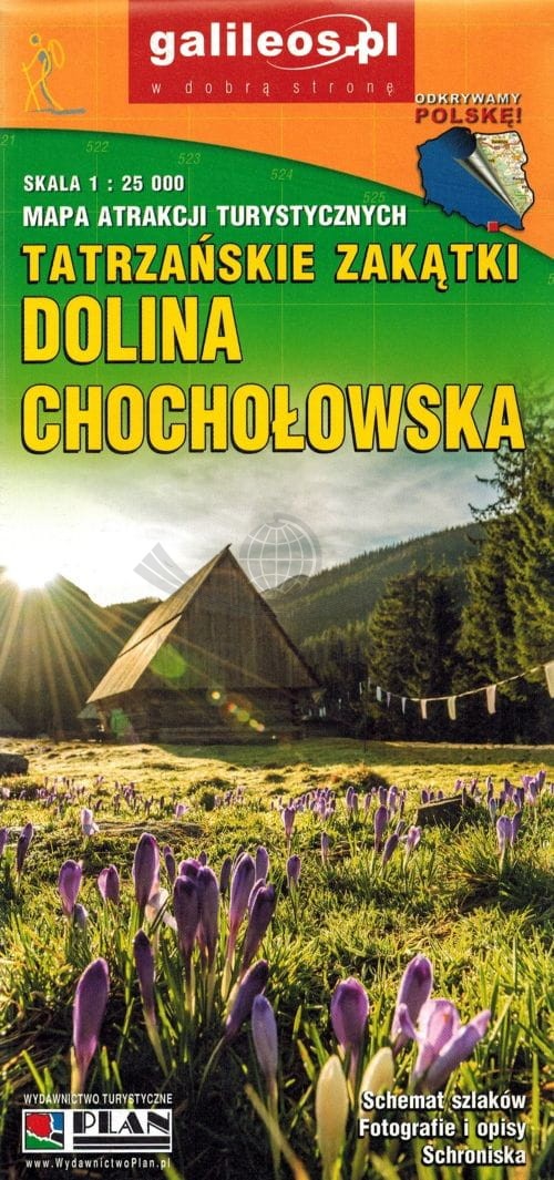 Tatry. Dolina Chochołowska. Mapa atrakcji turystycznych. Galileos