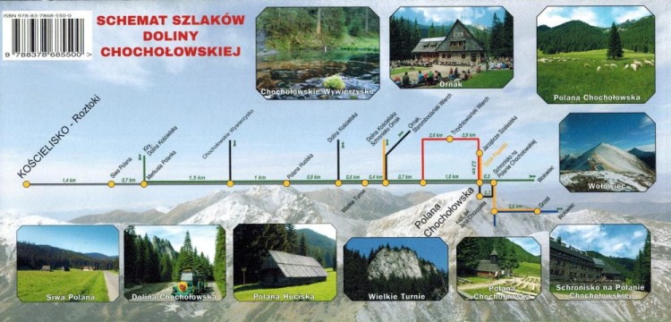 Tatry. Dolina Chochołowska. Mapa atrakcji turystycznych wydawnictwa Galileos. Okładka tył