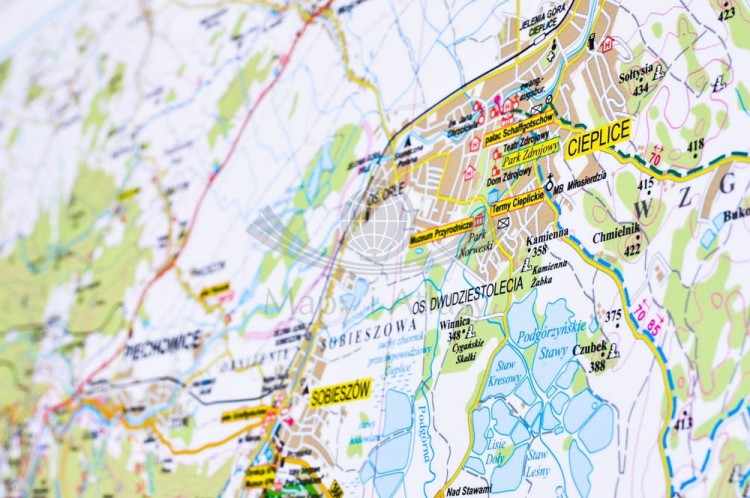 Karkonosze. Mapa ścienna turystyczna w formie tapety XL wydawnictwa EKO-GRAF. Fragment 14