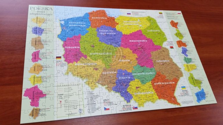 Polska mapa puzzle dla dzieci 260 elementów