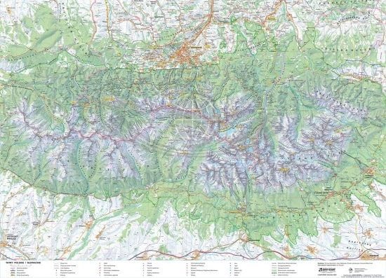Tatry Polskie i Słowackie. Mapa ścienna turystyczna w formie tapety XL wydawnictwa EKO-GRAF