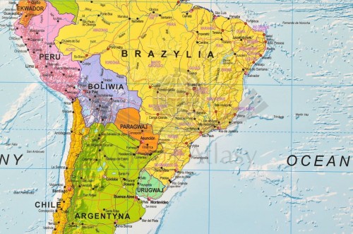 Świat 1:30 000 000. Mapa polityczna w wersji magnetycznej. Wydawnictwo Global Mapping. Fragment 1