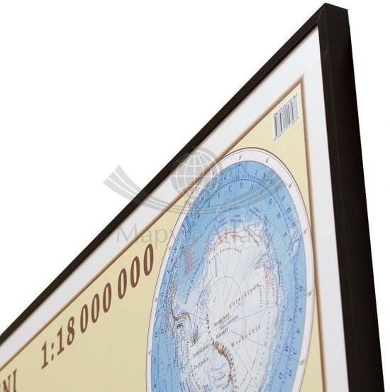 Świat 1:18 000 000. Mapa fizyczna w wersji magnetycznej. Wydawnictwo Eko-Graf. Rama 1