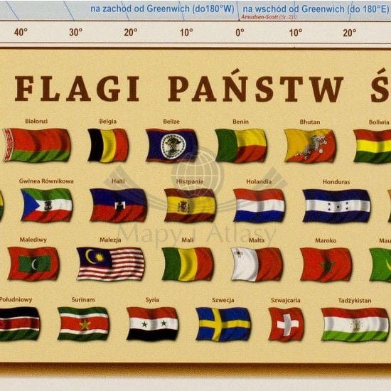 Świat 1:18 000 000. Mapa polityczna w wersji do wpinania. Wydawnictwo Eko-Graf. Fragment 12