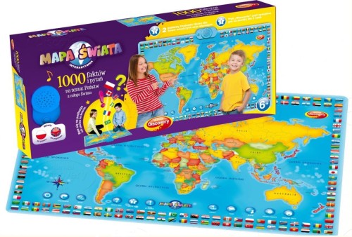 Interaktywna mapa świata wydawnictwo Dumel Discovery.
