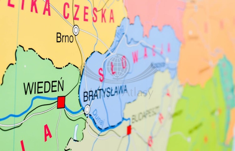 Polska w Europie. Mapa ścienna polityczna Nowa Era. Fragment 5