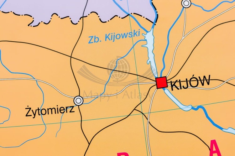 Polska w Europie. Mapa ścienna polityczna Nowa Era. Fragment 8