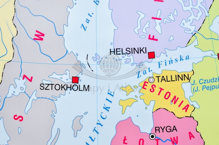 Europa. Mapa ścienna polityczna Nowa Era. Fragment 1