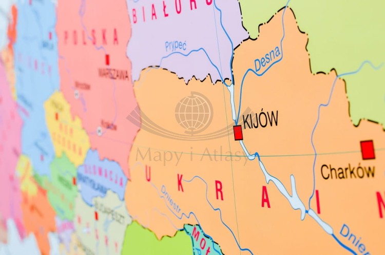 Europa. Mapa ścienna polityczna Nowa Era. Fragment 6
