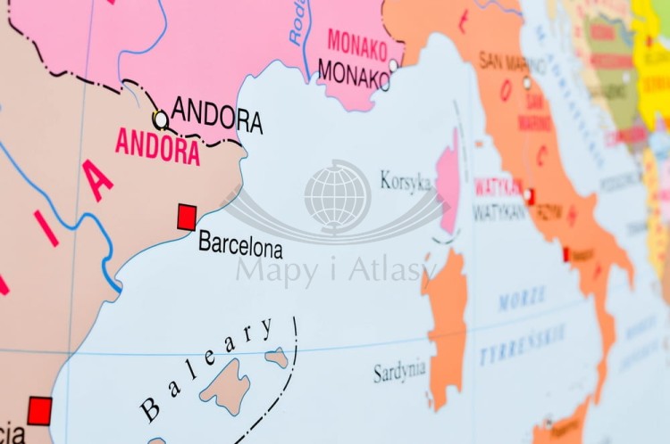 Europa. Mapa ścienna polityczna Nowa Era. Fragment 7