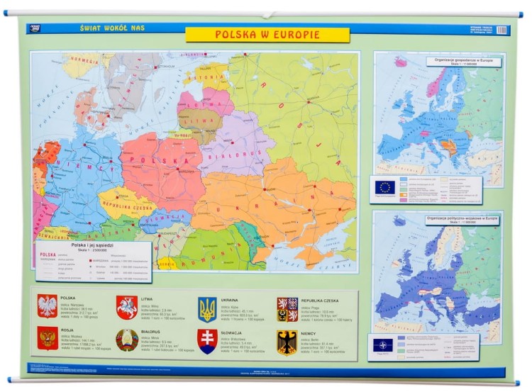 Polska w Europie. Mapa ścienna polityczna Nowa Era