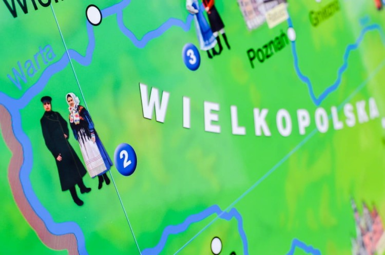 Polska mapa ścienna fizyczna- nasza ojczyzna. Fragment 6