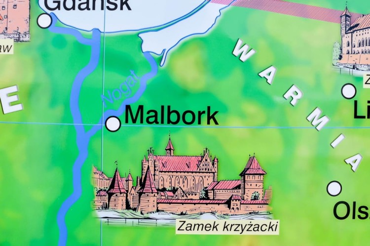 Polska mapa ścienna fizyczna- nasza ojczyzna. Fragment 7