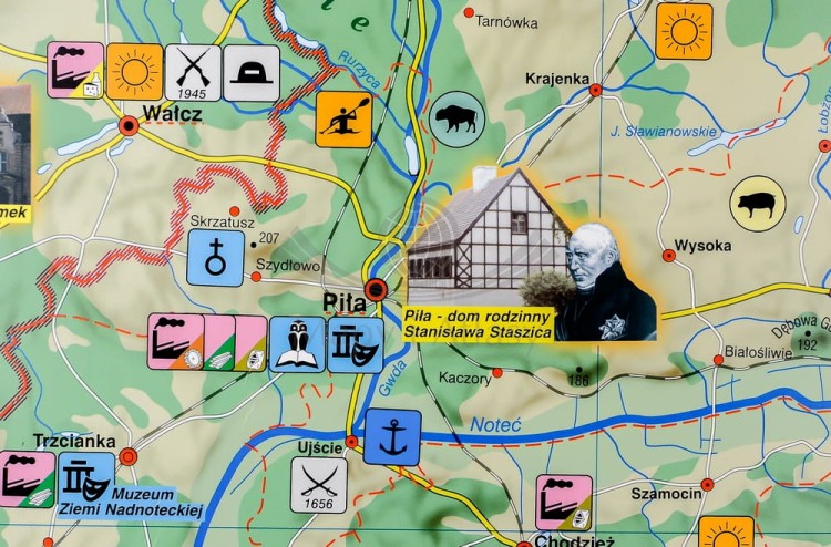 Pomorze mapa ścienna krajobrazowa. Nowa Era. Fragment 3