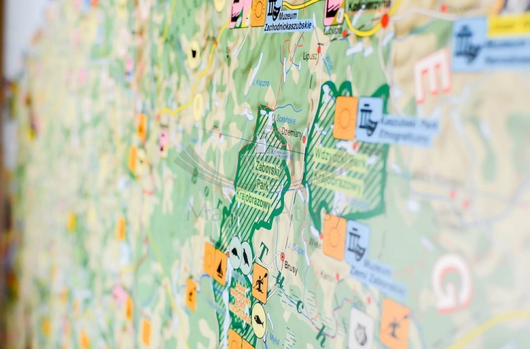 Pomorze mapa ścienna krajobrazowa. Nowa Era. Fragment 4