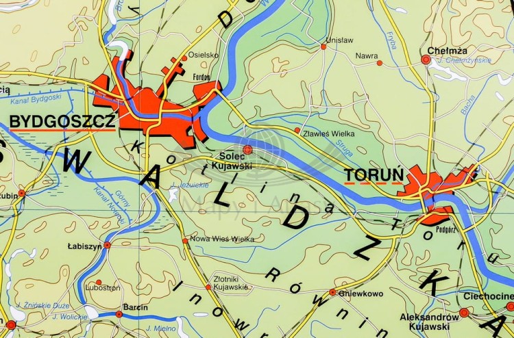 Pomorze mapa ścienna fizyczna. Nowa Era. Fragment 4